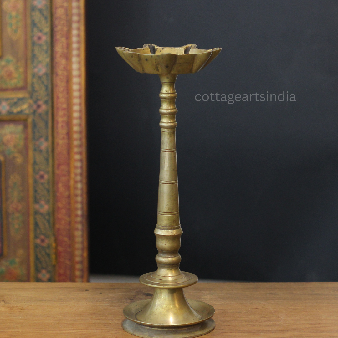Vintage Brass Vilakku Oil Lamp