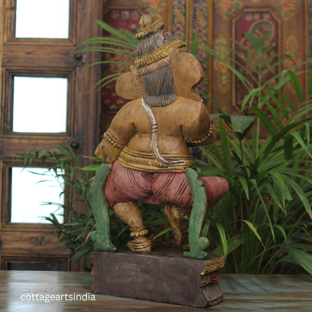 Handcrafted Ganesha Playing Manjira | Indian Home Decor