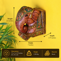 Wooden Elephant Wall Bracket