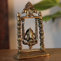 Brass Ganesha Idol On Jhula