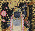 Shrinathji Portrait Pichwai Painting | Handcrafted Gold Foil Wall Art