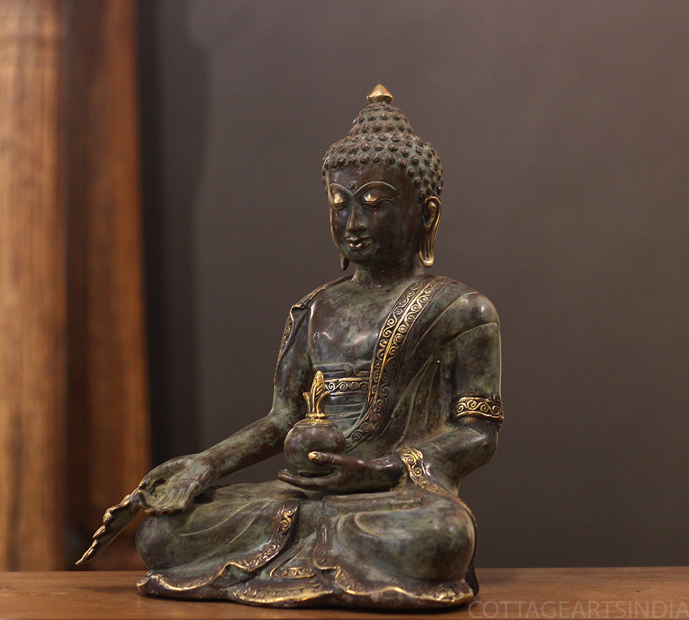 Buddha – The Healer and Enlightened One (Indonesian Bronze Sculpture)