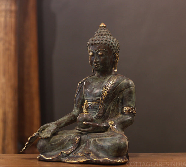 Buddha – The Healer and Enlightened One (Indonesian Bronze Sculpture)
