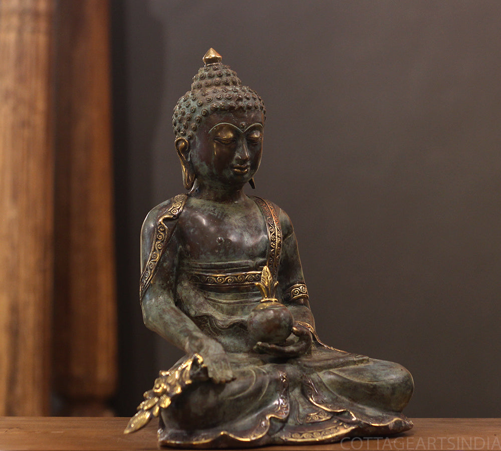 Buddha – The Healer and Enlightened One (Indonesian Bronze Sculpture)