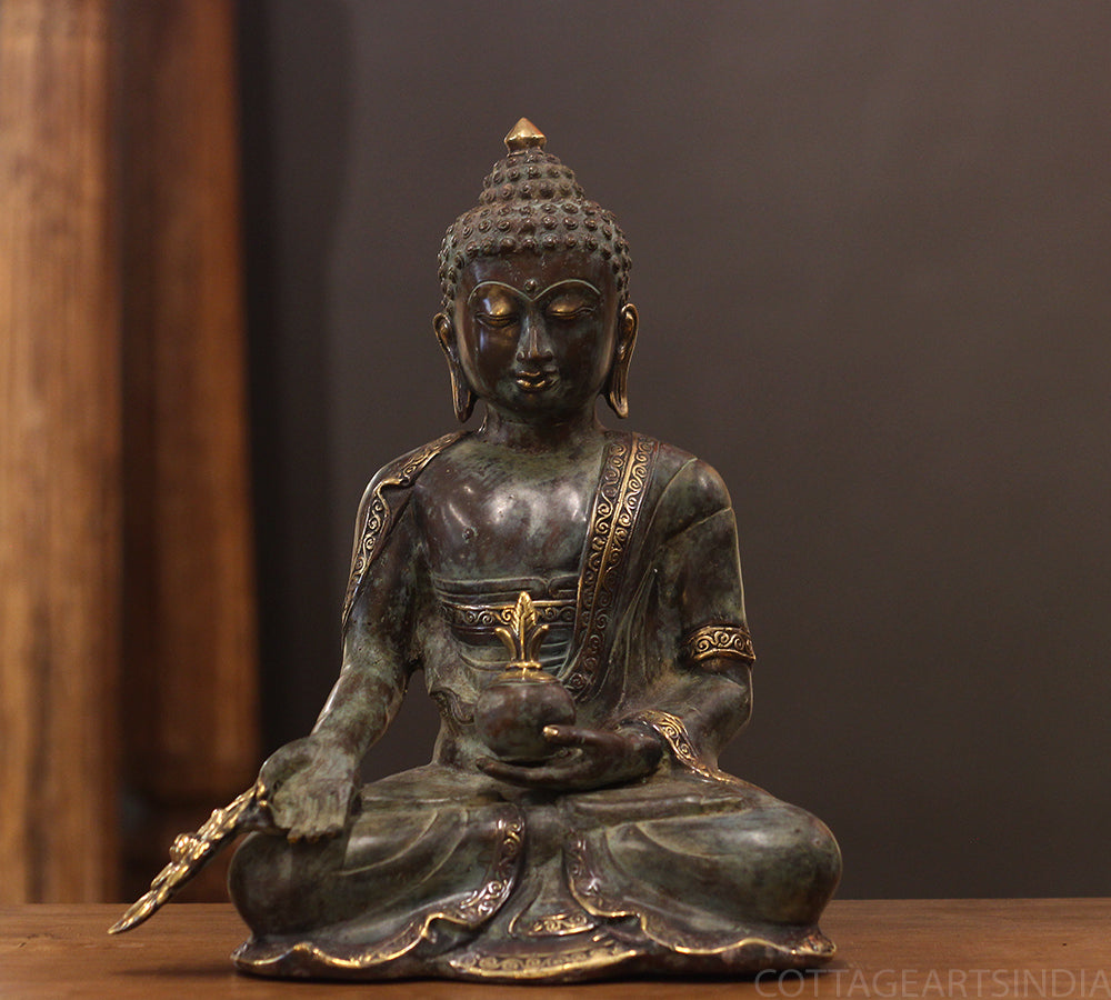 Buddha – The Healer and Enlightened One (Indonesian Bronze Sculpture)