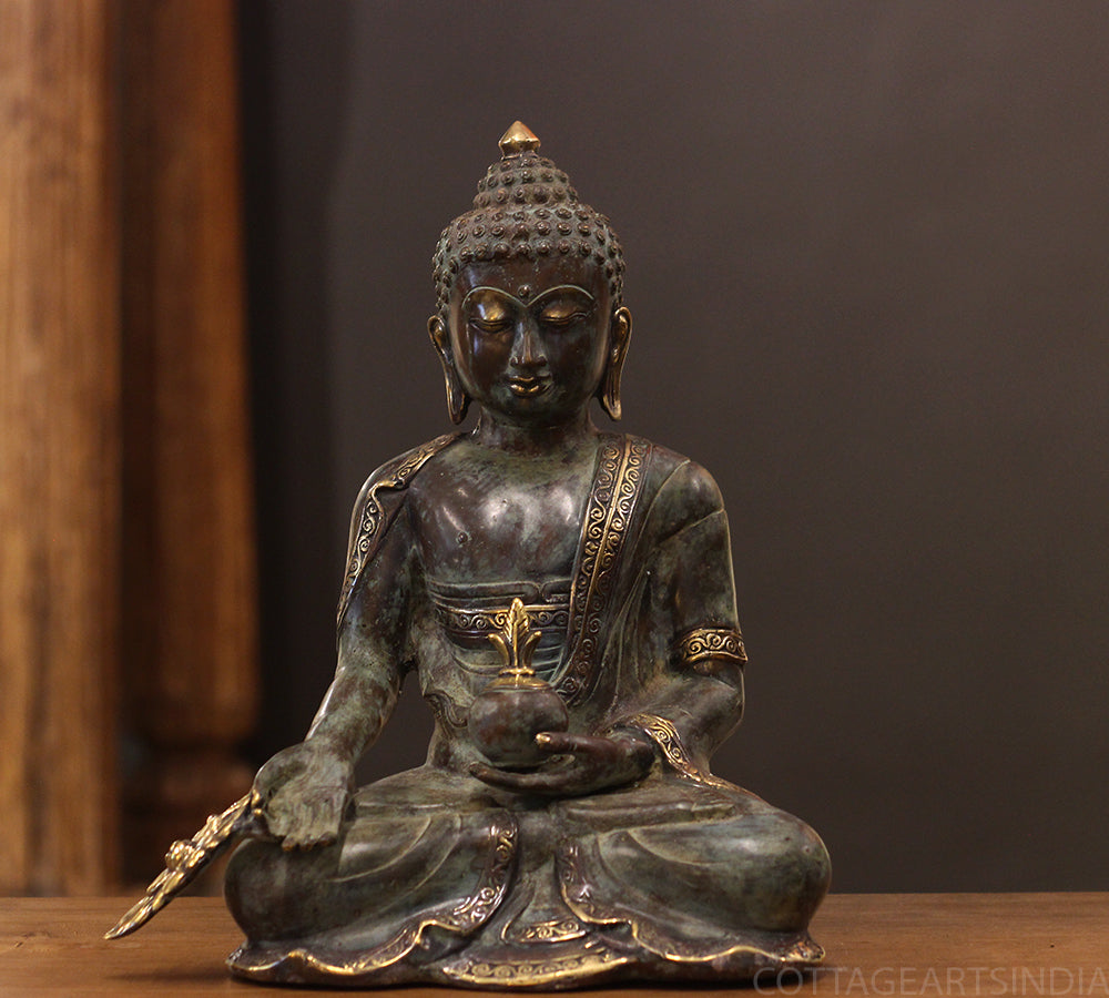 Buddha – The Healer and Enlightened One (Indonesian Bronze Sculpture)