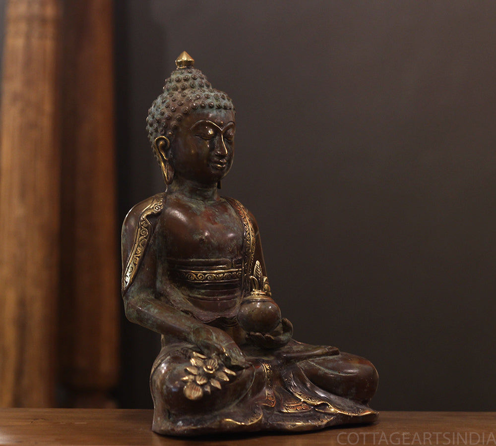 Buddha – The Healer and Enlightened One (Indonesian Bronze Sculpture)