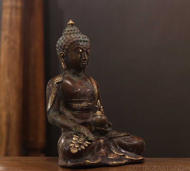 Buddha – The Healer and Enlightened One (Indonesian Bronze Sculpture)