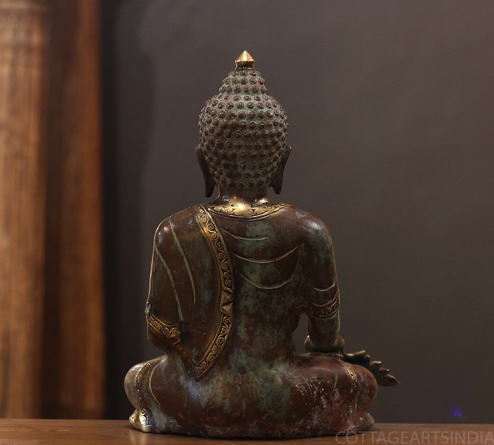 Buddha – The Healer and Enlightened One (Indonesian Bronze Sculpture)