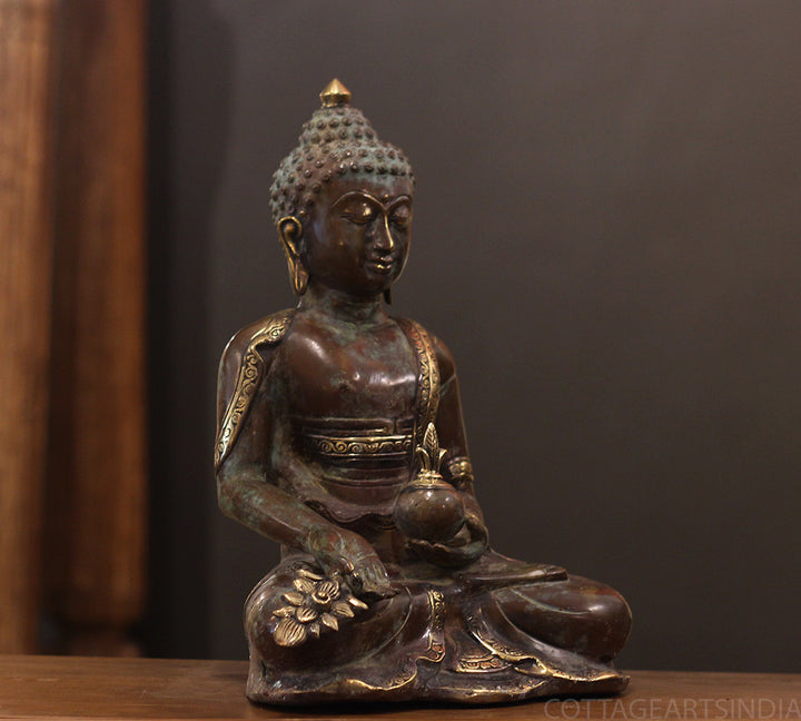 Buddha – The Healer and Enlightened One (Indonesian Bronze Sculpture)