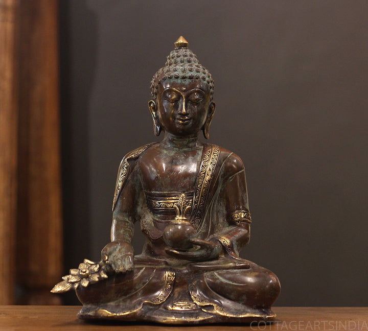 Buddha – The Healer and Enlightened One (Indonesian Bronze Sculpture)