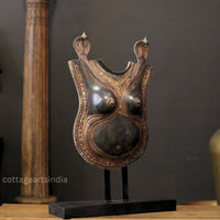 Handcrafted Brass Theyyam Breastplate – Traditional Kerala Chest Ornament