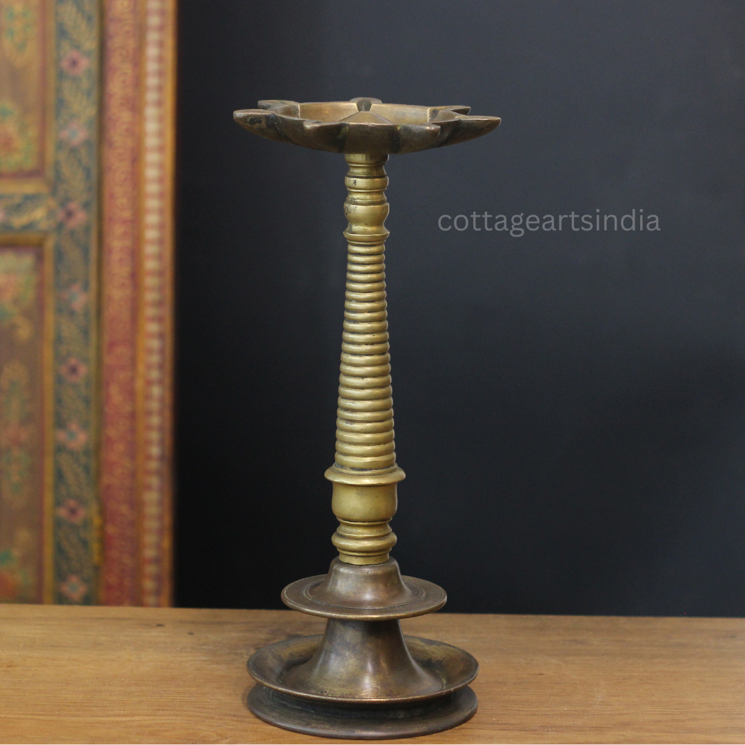 Vintage Brass Vilakku Oil Lamp