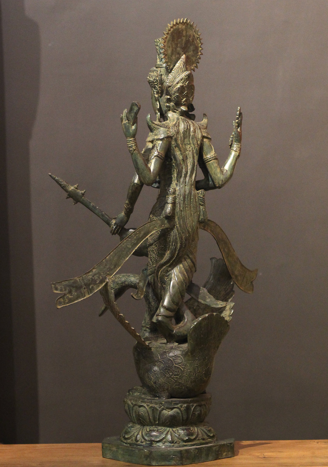 Balinese Broze Saraswati On Swan