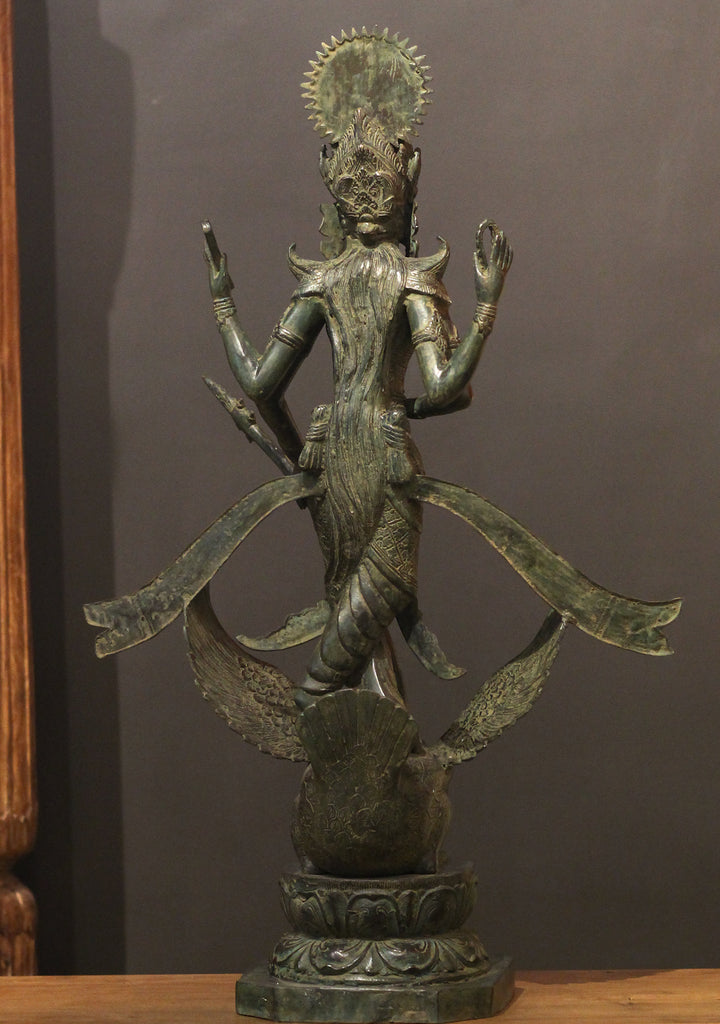 Balinese Broze Saraswati On Swan