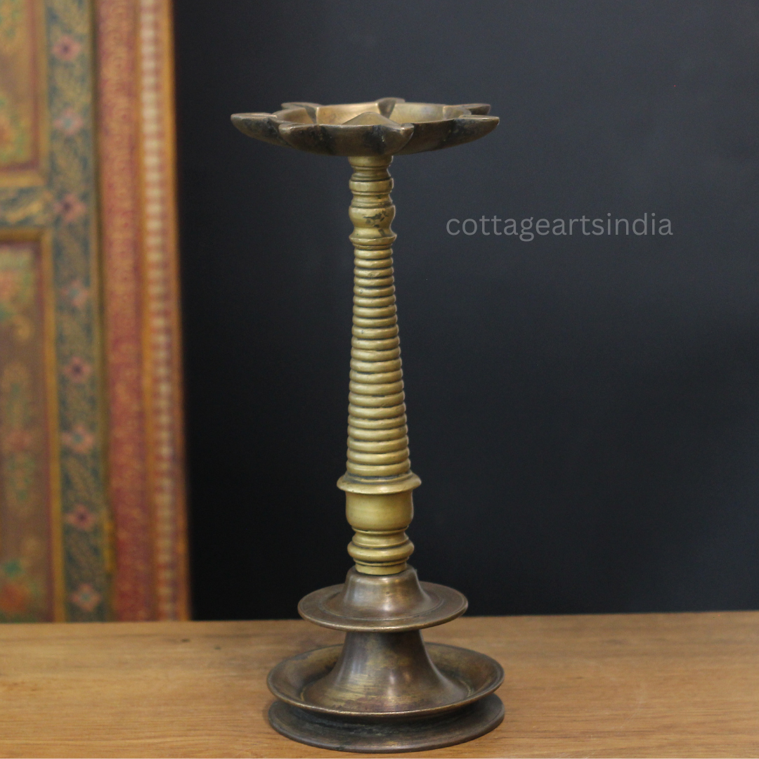 Vintage Brass Vilakku Oil Lamp