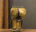 Brass Shiva Mukhlingam With Nagabharanam 13"-Antique Finish Lord Shiva Idol