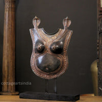 Handcrafted Brass Theyyam Breastplate – Traditional Kerala Chest Ornament