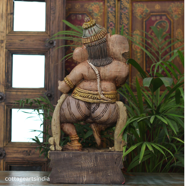 Handcrafted Ganesha Playing Tabla | Traditional Indian Decor