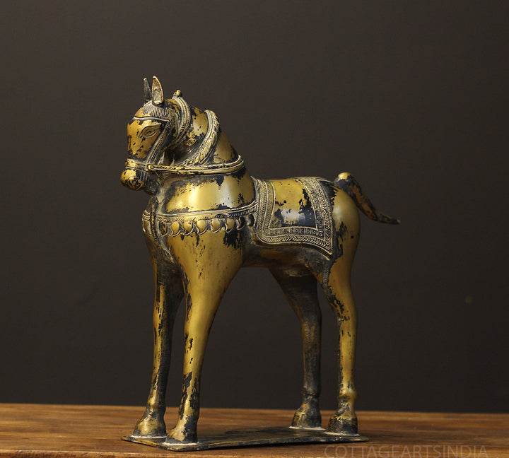 Brass Vintage Finished Horse