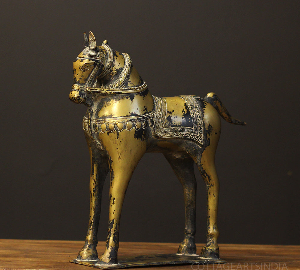 Brass Vintage Finished Horse