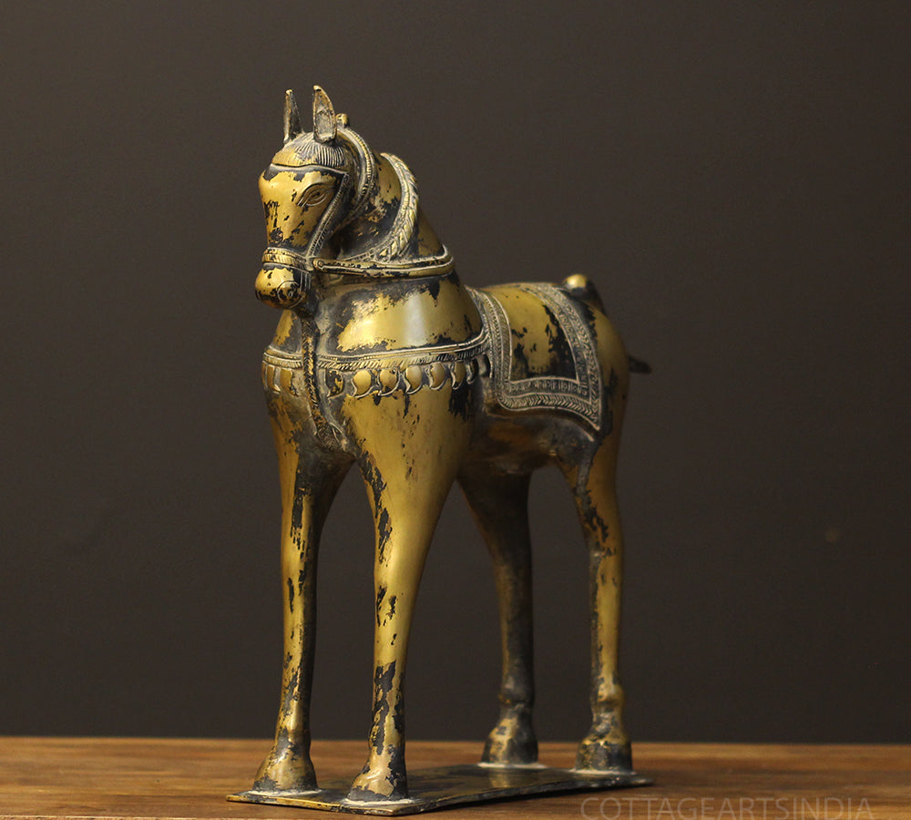 Brass Vintage Finished Horse