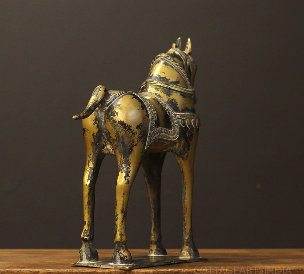 Brass Vintage Finished Horse