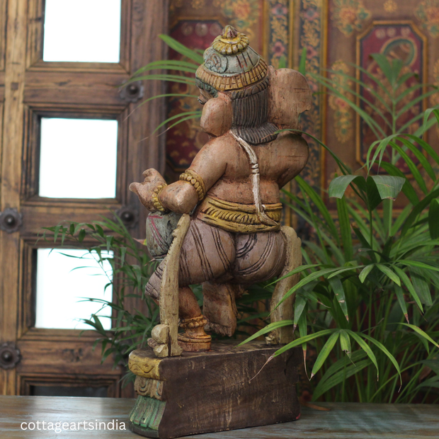 Handcrafted Ganesha Playing Tabla | Traditional Indian Decor