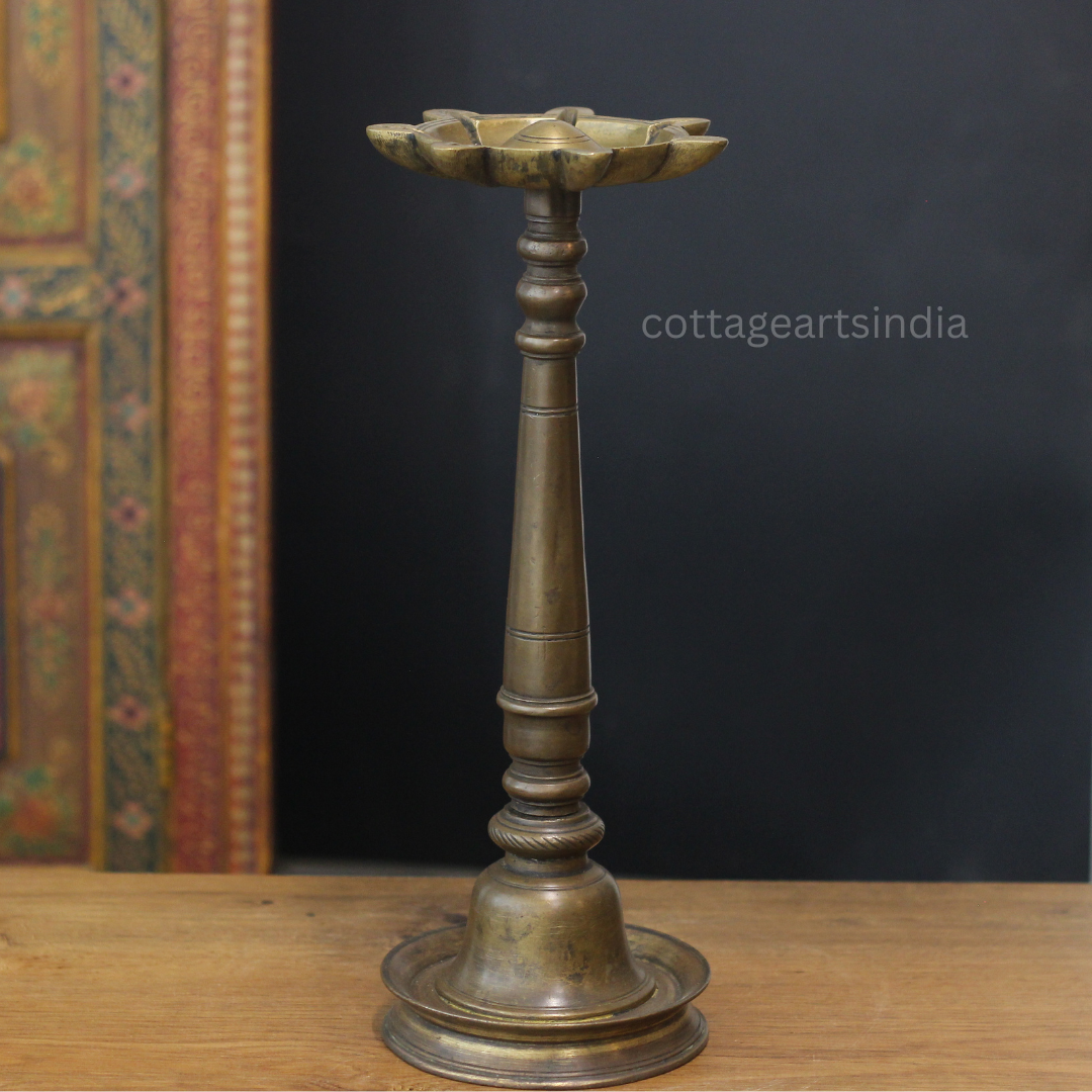 Vintage Brass Vilakku Oil Lamp