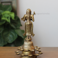 Handcrafted Brass Deepalakshmi Multi-Diya Lamp