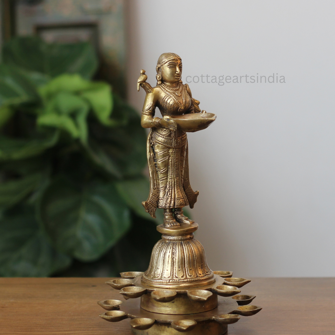 Handcrafted Brass Deepalakshmi Multi-Diya Lamp
