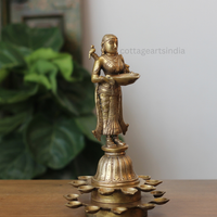 Handcrafted Brass Deepalakshmi Multi-Diya Lamp