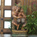 Handcrafted Ganesha Playing Tabla | Traditional Indian Decor
