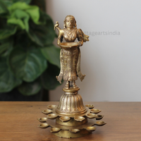 Handcrafted Brass Deepalakshmi Multi-Diya Lamp
