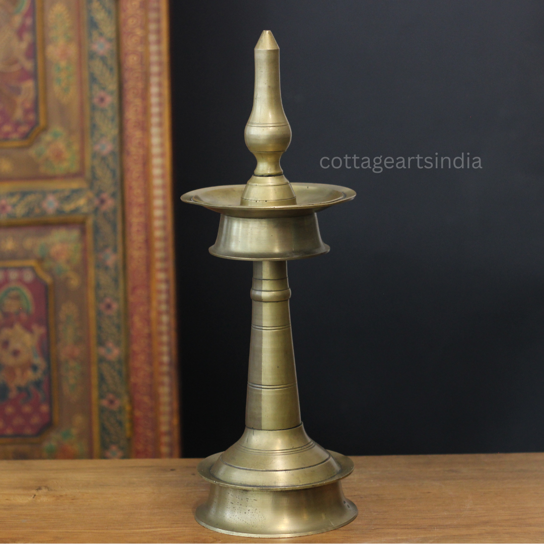 Vintage Brass Vilakku Oil Lamp
