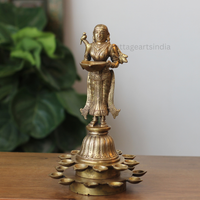 Handcrafted Brass Deepalakshmi Multi-Diya Lamp