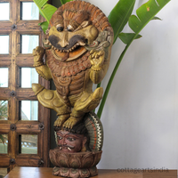 Wooden Yali Sculpture – Traditional Indian Art