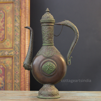 Handcrafted Tibetan Buddhist Ritual Ewer – Copper & Brass