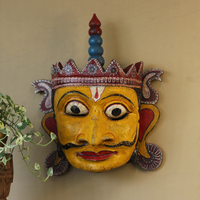 Vintage Odisha Wooden Folk Mask – Traditional Indian Folk Art