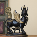 Brass Kamdhenu Superfine 17" Black and Gold Finish