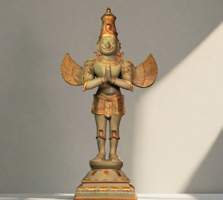 Brass Garuda Standing  Rustic 25"