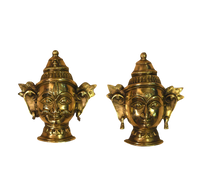 Brass Shiva and Gauri  Mukhlingam Wall Hanging Mask