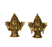 Brass Shiva and Gauri  Mukhlingam Wall Hanging Mask