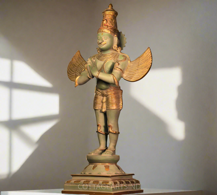 Brass Garuda Standing  Rustic 25"