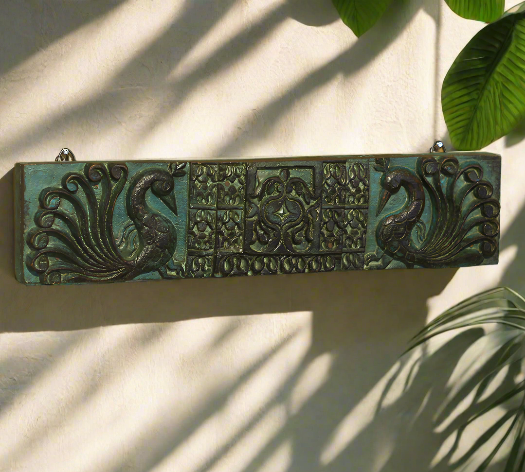 Wall Panel Peacock Antique Green