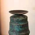 Vintage Wooden Pillar Candle Holder | Rustic Handcrafted Heritage Décor