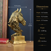 Brass Horse Statue| Equestrian Home Decor