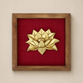 Wooden Framed Brass Ashtalakshmi And Lotus -Set of 9
