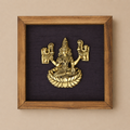 Wooden Framed Brass Ashtalakshmi And Lotus -Set of 9