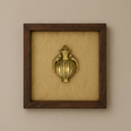 Set of Nine Brass Figurines Wooden Wall Frames